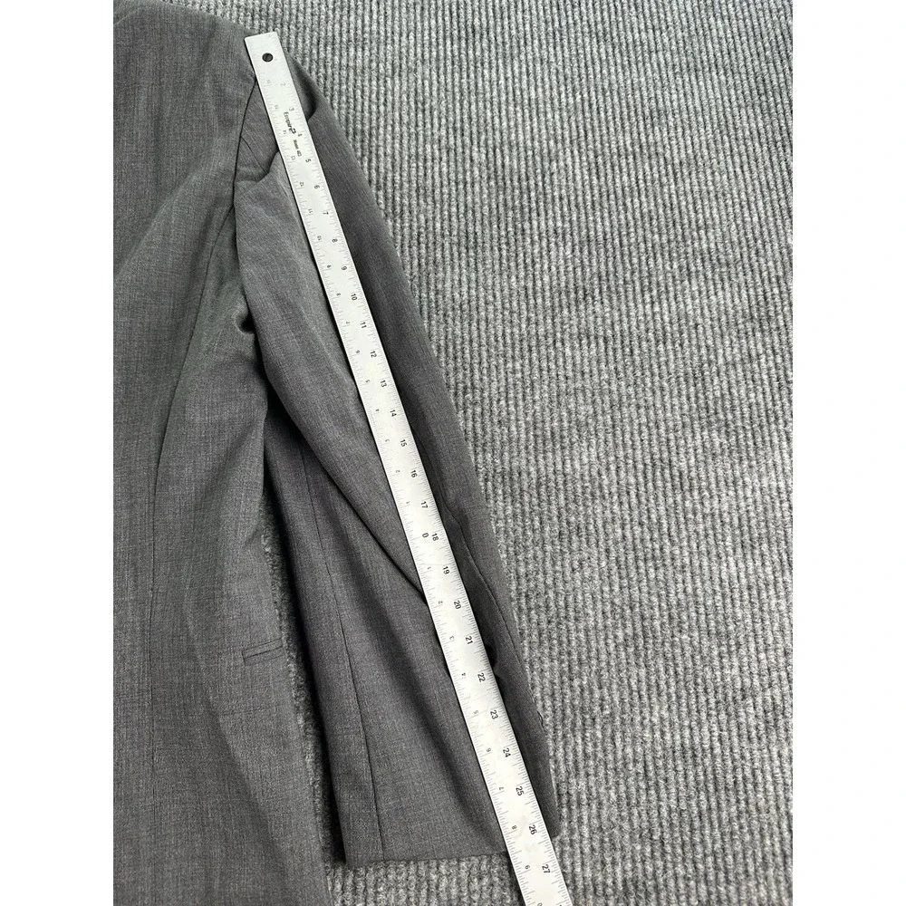 Hugo Boss Suit Jacket 40 L Gray Wool Birdseye Einstein Sigma USA Luxury Designer